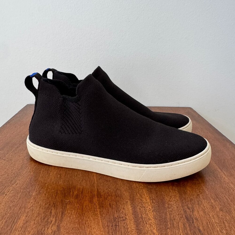 Rothy's The Chelsea Sneaker Boot Black Knit High Ankle - Picture 1 of 14